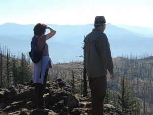 Dan and I hiking Grizzly Peak